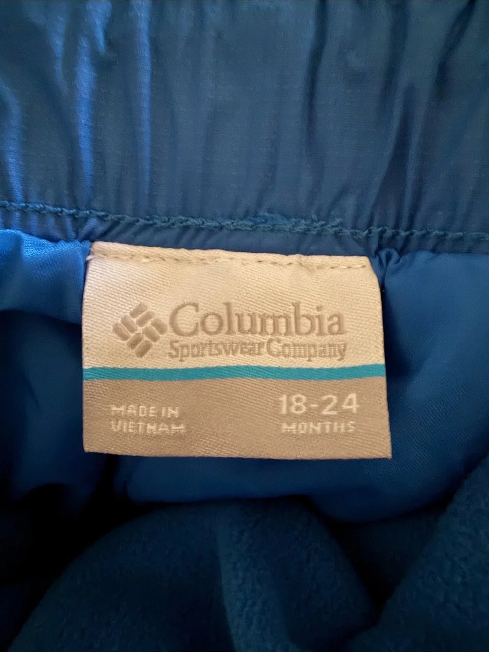 Columbia Blue Snow Bib Ski Pants Solid Logo 18-24 Months